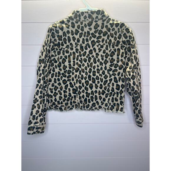 Gianni Bini Leopard Raw Hem Jacket - Picture 5 of 5